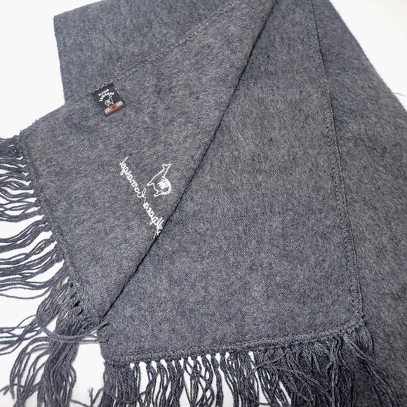 Alpaca Camargo Gray Fringed Scarf Made in Peru Fine Alpaca Blend 64" x 9 NWOT - Picture 4 of 8